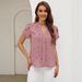 Women's V Neck Heart Petal Sleeve Shirt European American Style Summer Top_ecoleips.com