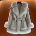 Luxury Fur Coat For Women – Mid-Length Plush Collar Wrap Coat (Off-White/Black, L-3XL)_ecoleips.com