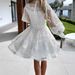 Women's Long Sleeved Dress Sexy Lace Trim INS Style Clothing_ecoleips.com