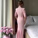 Women's Clothing Elegant Style Long Dress For Women Short Sleeve Soft Feminine Design Summer For Formal & Casual For Women_ecoleips.com