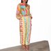 Summer Women's Elegant Casual Pants Suit V Neck Printed Lantern Sleeve Top And Pants Set Commuter Wear_ecoleips.com