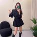 Women's Clothing Women's Suit Jacket Waist Cinching Design Youthful Draped Mid Length Elegant Mature Style_ecoleips.com