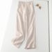 Moose Linen Straight Pants Women's New Semi-elastic High Waist Slim Casual Pants Cotton And Linen Wide Leg Pants_ecoleips.com