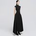 Minimalist Asymmetrical Hem Sleeveless Maxi Dress For Women - Solid Color Round Neck Elegant Casual Dress (Black/White/Coffee)_ecoleips.com