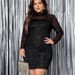 Women’s Clothing Mesh Hip Dress Long Sleeved Sexy Temperament Stand Up Collar Slim Fat MM Large Size Long Skirt_ecoleips.com