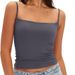 Women's Sexy Sleeveless Tank Top With Built-in Bra - Stretchy Slim Fit Camisole For Casual & Streetwear (Multiple Colors & Sizes)_ecoleips.com