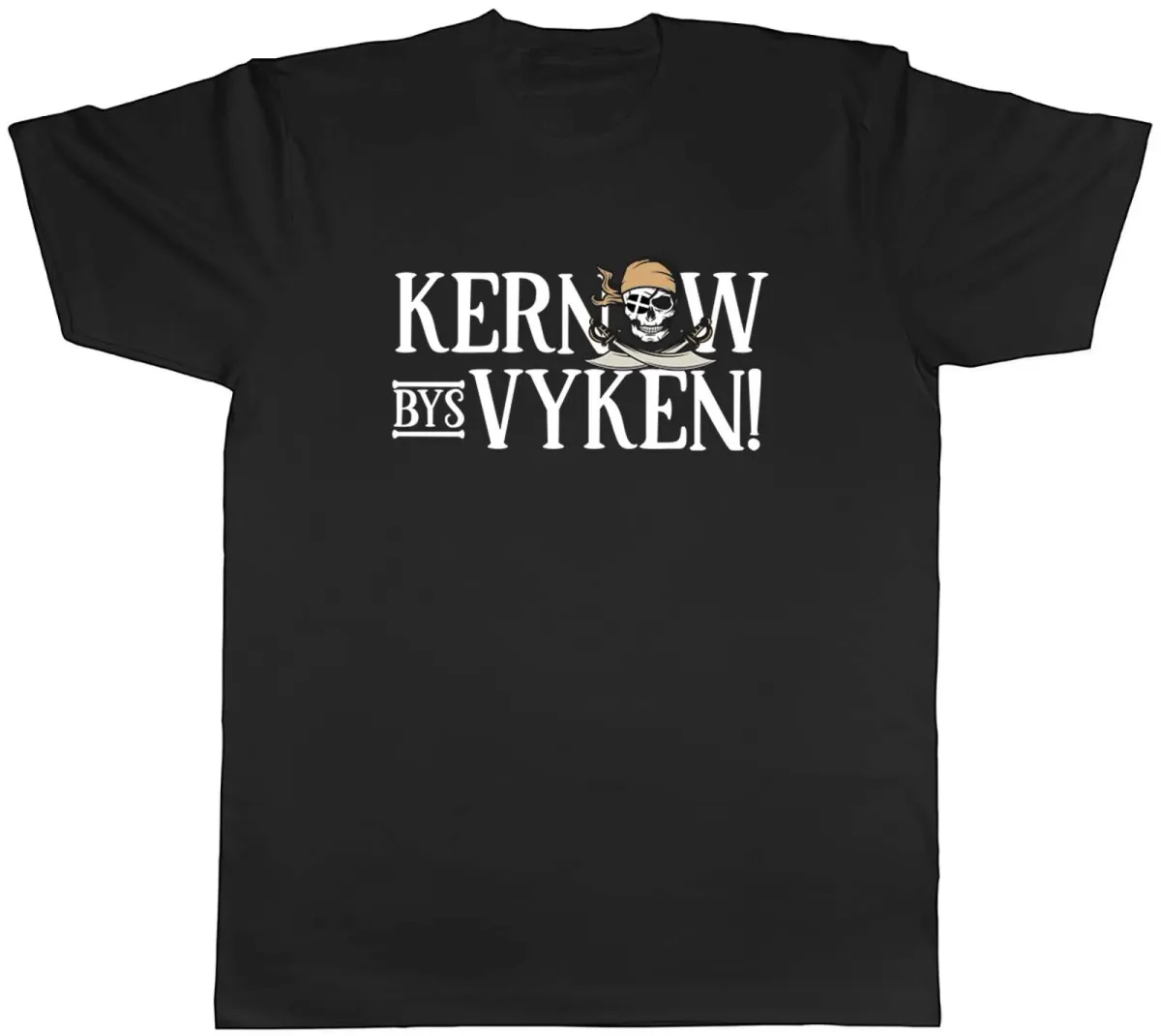 Women's T-Shirts Kernow Bys Vyken Mens T-Shirt Cornwall Forever Pirate Unisex Tee Gift_ecoleips.com