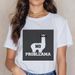European American Cross-border Foreign Trade Women's Clothing Cute And Funny Alpaca Print Round-neck Short-sleeve_ecoleips.com