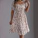 Women's Summer 2025 Fashionable And Elegant New Printed Short-Sleeve Waist-Cinching Ruffled Floral High-End Dress_ecoleips.com