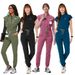 Women Washing Clothes High Quality Operating Room Medical Nurse Uniform Work Clothes Bat Sleeve Jumpsuit_ecoleips.com