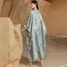Women's Clothing New Satin Smudge Jacquard Print Belt Dress ABAYA_ecoleips.com