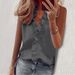 Spring Summer Fashion New Sleeveless Ruffle Blouse Plus Size Women's Top Shirt_ecoleips.com
