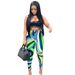European And American Fashion Sexy Strap Tight Waist Personalized Printed Set_ecoleips.com