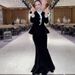 Velvet Two-Piece Set – Elegant Long Sleeve Dress & Blazer Outfit For Women (S-XXL, Black)_ecoleips.com