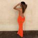 INS European And American Style 2022 Summer New Women's Fashion Sexy Backless Slim-fit Bodycon Dress_ecoleips.com