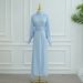 Elegant Long-Sleeve Ruffle Hem Dress For Women – Flowy Maxi Dress With 3D Texture (Multiple Colors & Sizes)_ecoleips.com