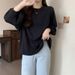 real-shot Three-quarter T-shirt For Women, New Autumn Style, Plus-size, Loose, Stylish, Versatile_ecoleips.com