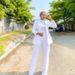 Women’s Clothing Special offer white trousers long sleeves fashionable goddess style casual professional temperament suit set_ecoleips.com
