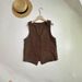 2025 Autumn New Stylish Vest Sleeveless Loose College Style Korean Casual Women's Outerwear_ecoleips.com