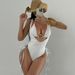 Women's Clothing American 2026 Sexy Hot Girl Two Piece Swimsuit Solid Color Bikini Beach Vacation Swimwear_ecoleips.com