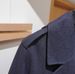 Double-breasted Long Deep Sea Blue Belt Double-sided Woolen Coat_ecoleips.com