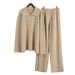 Cross-Border Turn-Down Collar Long Sleeve Knitted European And American 2025 Autumn Winter New Style Elegant Loose_ecoleips.com