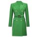 Women's Clothing Spring Autumn Women's Plaid Korean Style Belted Long Sleeve Slim Fit Elegant Commuter Suit Dress Fashionable_ecoleips.com