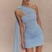 Women's Sexy Strapless Ruched Tie Side Bodycon Mini Dress – Elegant Evening Party Gown_ecoleips.com