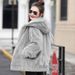 Cozy Flannel Hooded Jacket For Women - Mid-Length Winter Fleece-Lined Coat With Long Sleeves, Loose Fit & Soft Warmth_ecoleips.com