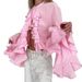 Design Ruffled Long-Sleeved Shirt Autumn And Winter Temperament High-End Cardigan Top For Women_ecoleips.com
