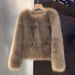 Women’s Faux Fox Fur Short Coat – Winter Trendy Cropped Jacket | Plush & Warm Outerwear For Casual & Dressy Outfits_ecoleips.com