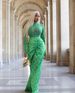 K Women's New Mesh Top Pleated Slim Fit Long Skirt Two-piece Set_ecoleips.com