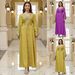 Elegant Embroidered Abaya Dress With Hand-Sewn Crystals – Loose Fit Long Sleeve Maxi Dress For Women, Dubai & Saudi Style_ecoleips.com