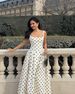 Women's Stylish Polka Dot Ruffled Full Skirt Dress Elegant Waist Cinching Casual American Style Thin Summer Dress_ecoleips.com