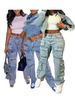 New Cross-Border European And American Women's Fashion Sexy Street Trendy Three-Dimensional Multi-Pocket Cargo Style_ecoleips.com
