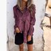 Women's Casual Suede Lapel Shirt Spring Fashion Clothing Style_ecoleips.com