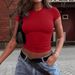 Women's Clothing Basic Short Sleeve T-Shirt Crew Neck Solid Color American Style Hot Selling_ecoleips.com