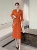 Elegant Plus Size Women's Long Dress Solid Color Style Fish Scale Pleat Loose Fit Fashionable_ecoleips.com