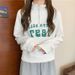 European American Style Polo Collar White Sweatshirt Women, Spring And Autumn Thin Design, Half-zip Short Long-sleeve_ecoleips.com