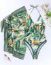 Women’s Clothing triangle sexy one piece tropical print swimsuit female two piece set_ecoleips.com