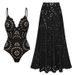 Women's Sexy Solid Color Laser Cut One Piece Swimsuit European American Style Hot Selling Summer Swimwear_ecoleips.com