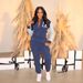 Women's Clothing Letter Print Sweater Overalls Casual Sports Plus Velvet Two Piece Suit_ecoleips.com