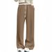 Women's Straight Leg Sweatpants - High Waist Stretchy Joggers For Fall & Winter, Comfortable Loose Fit, Long Casual Pants (Black, Navy, Army Green)_ecoleips.com