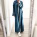 Cross-border Middle Eastern Muslim Dubai Long Dress, Malaysian Women's Robe, Patchwork Solid Color Sequin Dress_ecoleips.com