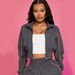 YNS Urban Casual Two-Piece Set - Zip-Up Jacket With Straight-Leg Pants, Stylish Workwear Pocket Design For Men & Women (Black/Gray/Red)_ecoleips.com