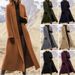 Women's Ultra Long Coat With Added Fat And Oversized Coat, Casual Woolen Windbreaker_ecoleips.com
