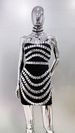 Luxury Rhinestone Personalized Neck Chain Strapless Tight Bandage Dress, Fashionable And Spicy Party Dress_ecoleips.com