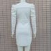 Women's Solid Color Deep V Neck Slim Bodycon Dress Long Sleeved Autumn Winter Style European American Cross Border Fashion_ecoleips.com