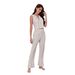 Cross-Border Sleeveless Floral Women's Homewear Set Summer New High-Waisted Casual Flared Pants Button Sleepwear_ecoleips.com