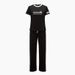 Women's Summer Trendy Print Set Crew Neck Short Sleeve Top Drawstring Pants 8002_ecoleips.com